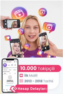 İnstagram 10.000 Takipçili Hesap