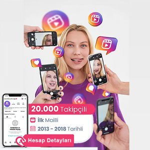 İnstagram 20.000 Takipçili Hesap